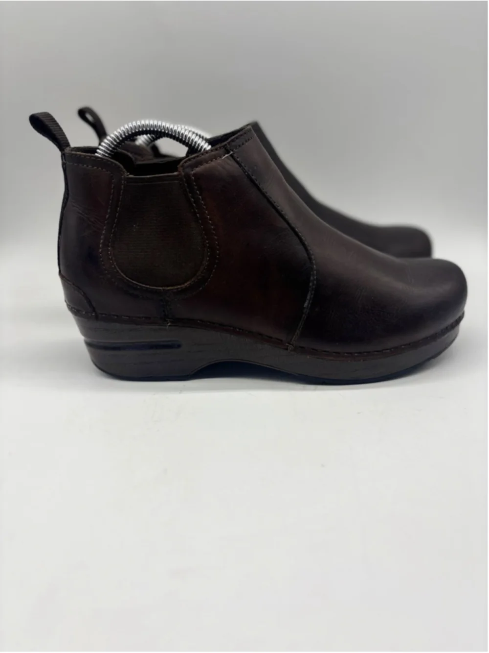 Dansko Womens Brown Burnished Leather Chelsea Frankie Ankle Boot Size 38US 7.5/8